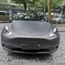 Matte Metallic Black Vinyl Wrap (PET Liner)
