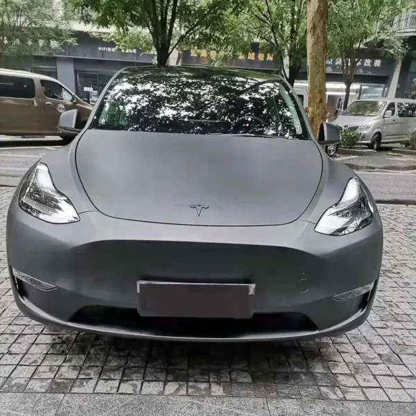 Matte Metallic Black Vinyl Wrap (PET Liner) - Image 2
