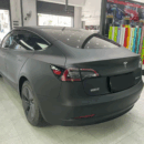 Matte Metallic Black Vinyl Wrap (PET Liner)