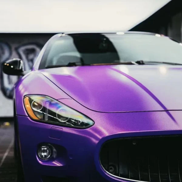 Matte Diamond Purple Gold Car Wrap - Image 2