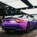 Matte Diamond Purple Gold Car Wrap