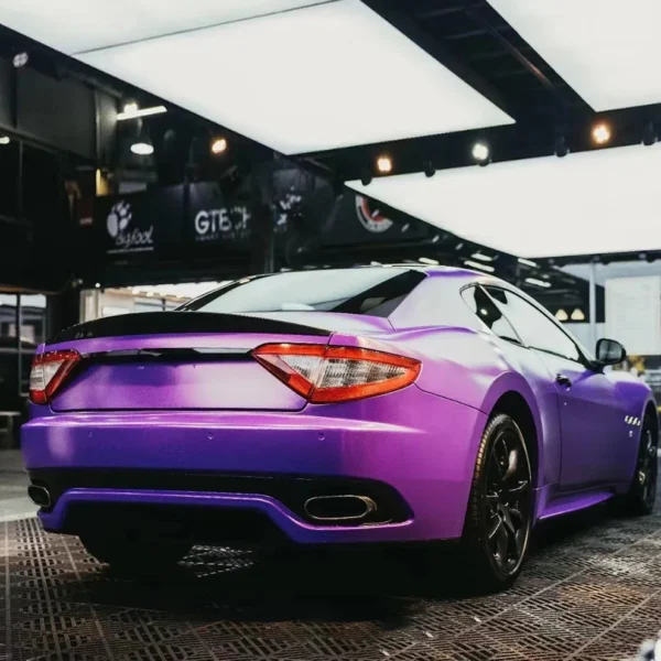 Matte Diamond Purple Gold Car Wrap - Image 4
