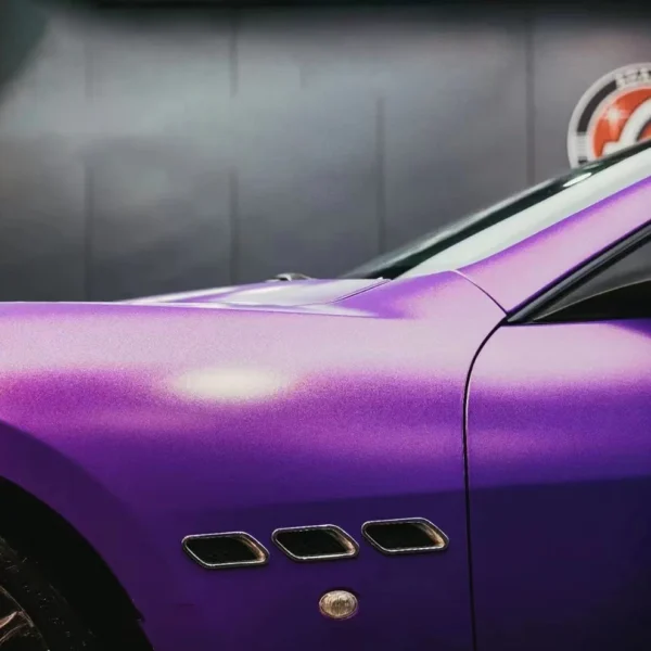 Matte Diamond Purple Gold Car Wrap - Image 5