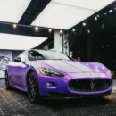 Matte Diamond Purple Gold Car Wrap
