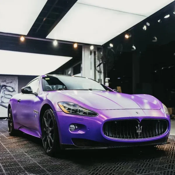 Matte Diamond Purple Gold Car Wrap - Image 3