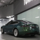 Diamond Chameleon Green Gold Car Wrap
