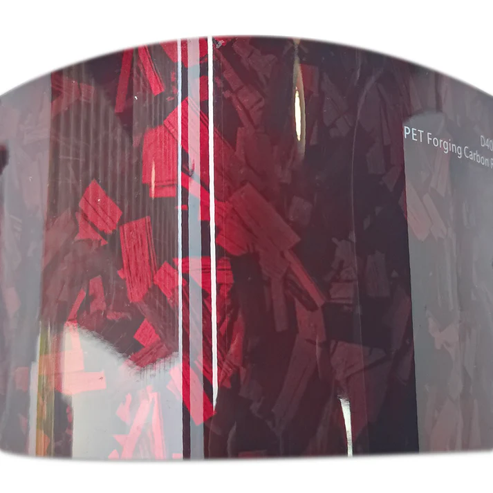 Forged Carbon Red Texture Vinyl Wrap (PET liner)