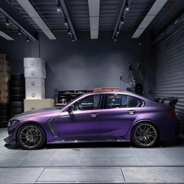 Ultral-matte Metallic Dark Purple Car - Image 4