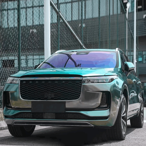 Diamond Micro Celadon Green Car Wrap - Image 2
