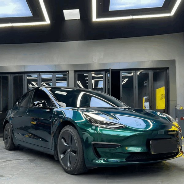 Gloss Heavy Metal Emerald Green Car Wrap - Image 3