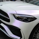 Matte White Purple Chameleon Car Sticker