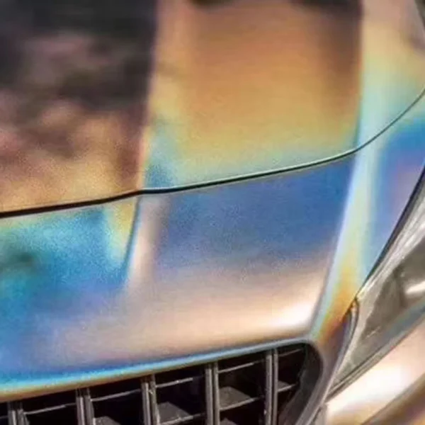 Matte Iridescent Laser Grey Vehicle Wrap - Image 3