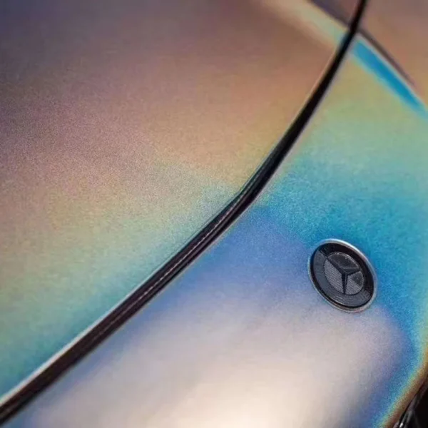 Matte Iridescent Laser Grey Vehicle Wrap - Image 2