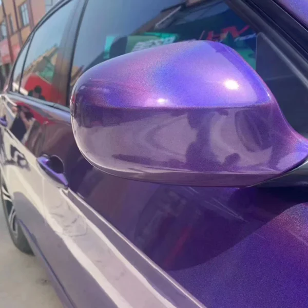Gloss Iridescent Laser Purple Car Wrap - Image 3