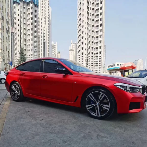 Matte Ceramic Red Car Wrap - Image 2