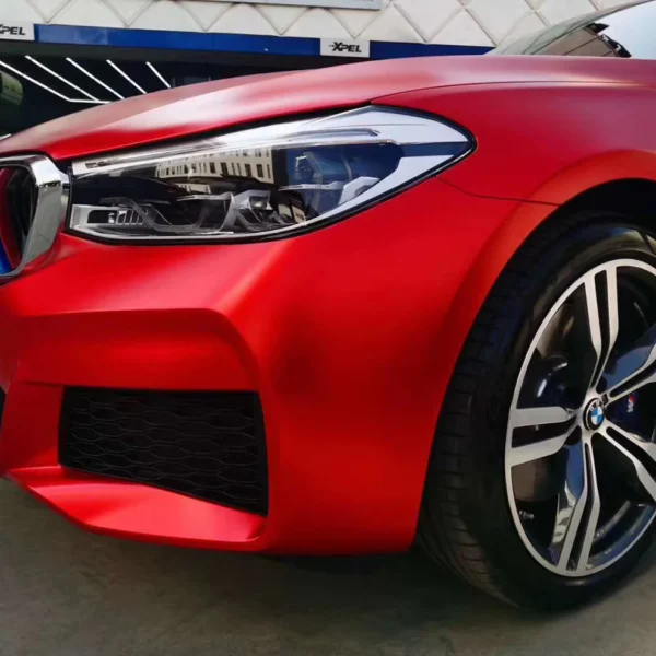 Matte Ceramic Red Car Wrap - Image 4