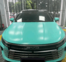 Matte Ceramic Tiffany Blue Wrap Car