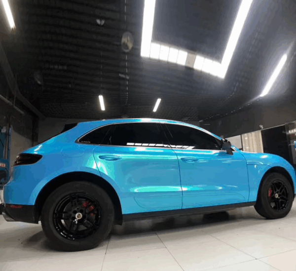 Color Shift Blue Car Wrap Magic Gold - Image 2