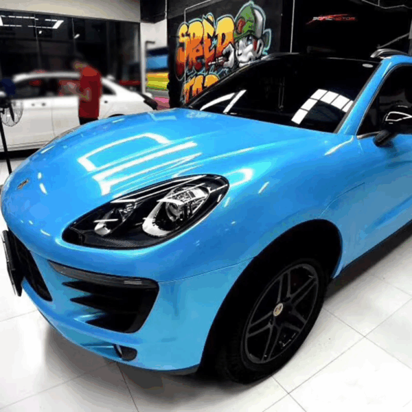 Color Shift Blue Car Wrap Magic Gold - Image 4