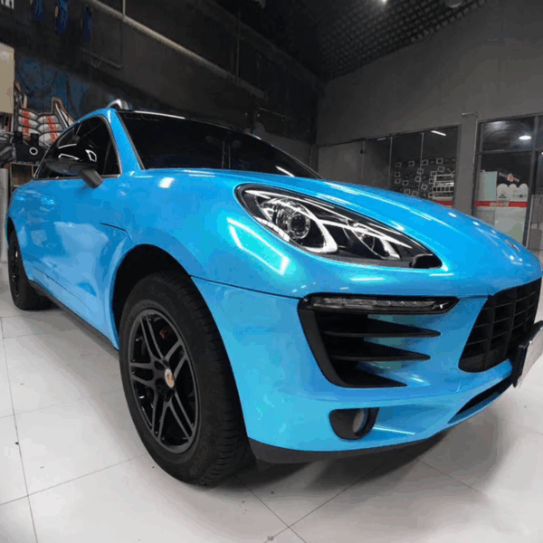 Color Shift Blue Car Wrap Magic Gold - Image 5