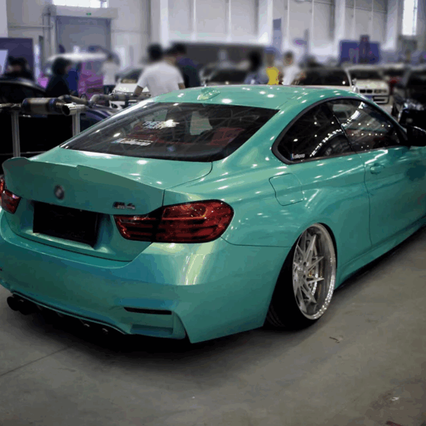 Color Shift Car Wrap Magic Gold Ice Blue - Image 3