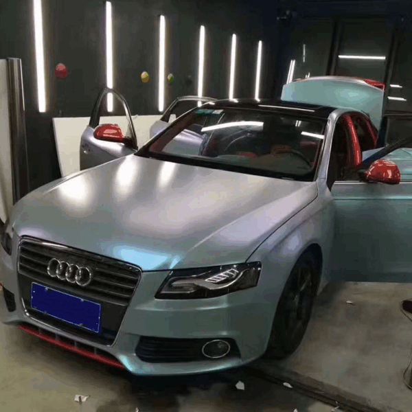 Matte Diamonds Grey to Blue Wrap - Image 3