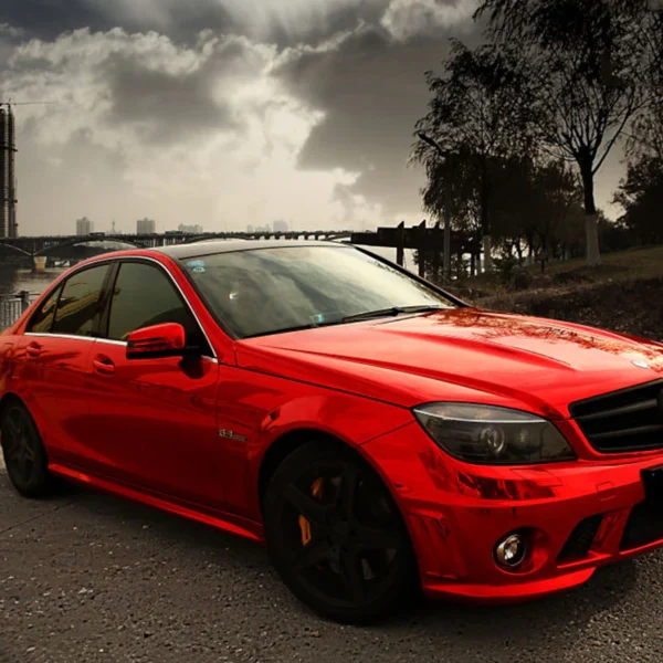 Super Mirror Chrome Red Vinyl Wrap - Image 3
