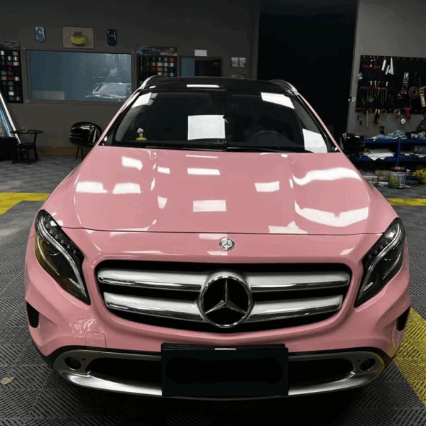 Glossy Rouge Pink Wrap Auto Wrappen (PET Liner) - Image 3