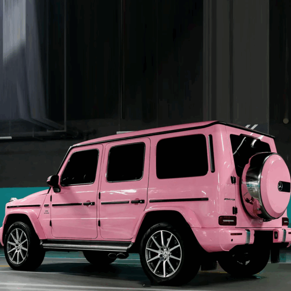 Glossy Princess Pink Wrap Auto Wrappen (PET Liner) - Image 2