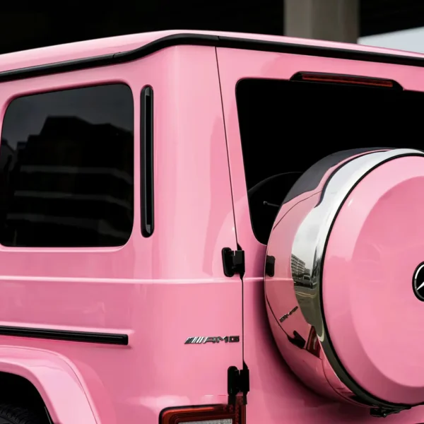 Glossy Princess Pink Wrap Auto Wrappen (PET Liner) - Image 5