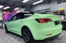 Glossy Crystal Haze Green Wrap Vinyl PET Liner