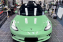 Glossy Crystal Haze Green Wrap Vinyl PET Liner