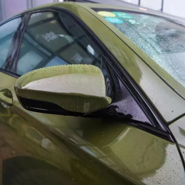 Glossy Crystal Battle Green Vinyl Wrap PET Liner - Image 3