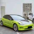 Gloss Bur Green Auto Wrap (PET Liner)