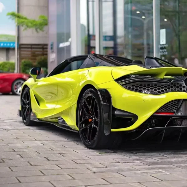 Super Gloss Acid Green Vinyl Wrap Colors (PET Liner) - Image 4