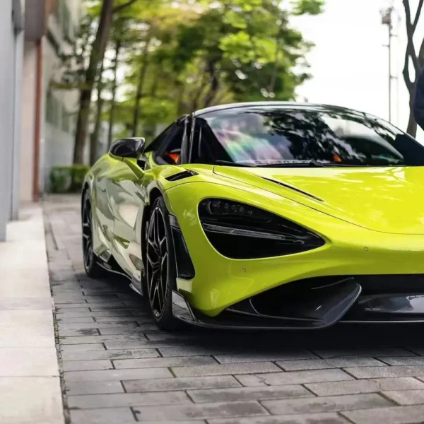 Super Gloss Acid Green Vinyl Wrap Colors (PET Liner) - Image 2