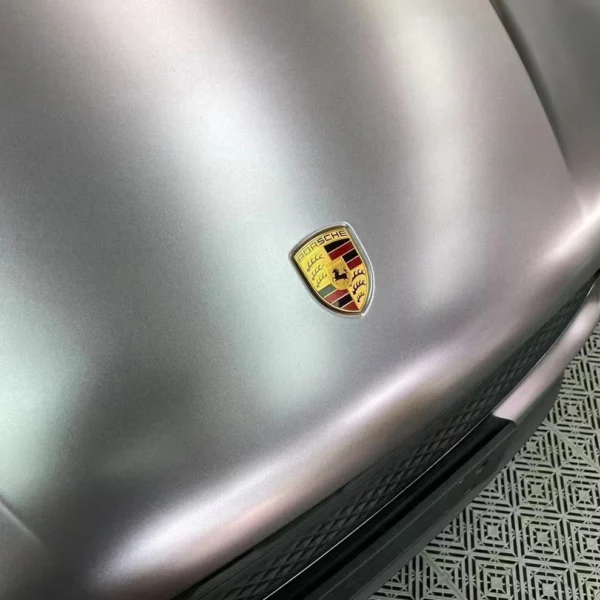 Matte Metallic Capri Purple Grey Vinyl Wrap (PET Liner) - Image 3
