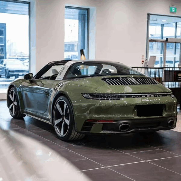 Gloss Aurora Green Car Vinyl Wrap (PET Liner) - Image 5