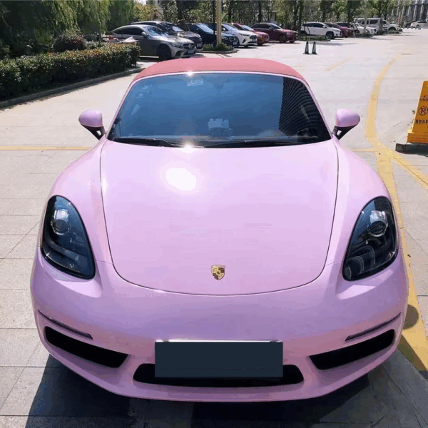 True Glossy Pink Wrap Auto Wrappen (PET Liner) - Image 4