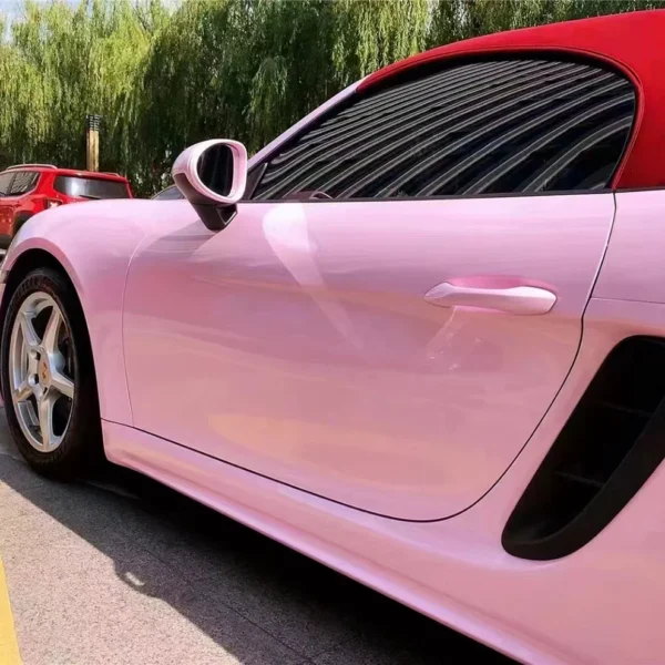 True Glossy Pink Wrap Auto Wrappen (PET Liner) - Image 5