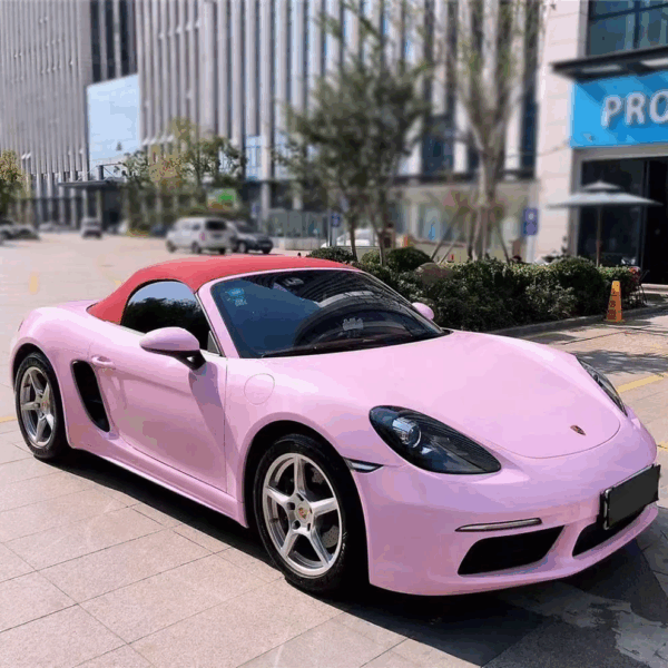 True Glossy Pink Wrap Auto Wrappen (PET Liner) - Image 2