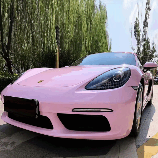 True Glossy Pink Wrap Auto Wrappen (PET Liner) - Image 3