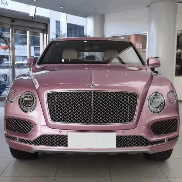 Gloss Metallic Pink Vehicle Wrap Vinyl (PET Liner) - Image 3