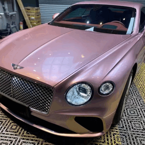 Gloss Metallic Pink Vehicle Wrap Vinyl (PET Liner) - Image 4