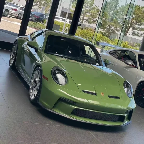 True Glossy Crystal Green Vinyl Plastic Release Wrap PET Liner - Image 3