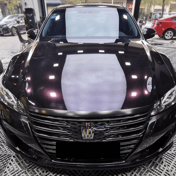Gloss Metallic Vinyl Wrap Midnight Red (PET Liner) - Image 4
