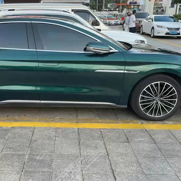 Gloss Metallic Qianshan Green Wraps (PET Liner) - Image 4