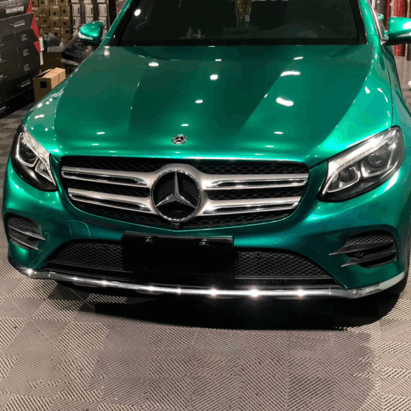 Gloss Metallic Emerald Green Vehicle Wrap (PET Liner) - Image 2