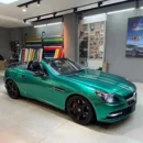 Gloss Metallic Emerald Green Vehicle Wrap (PET Liner)
