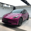 Gloss Metallic Berry Purple Car Wrap (PET Liner)